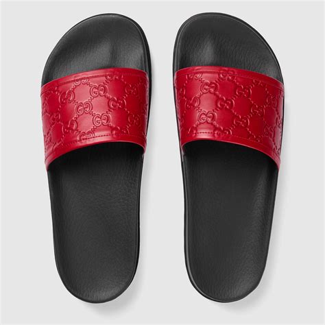 gucci signature slides|authentic gucci slides brand new.